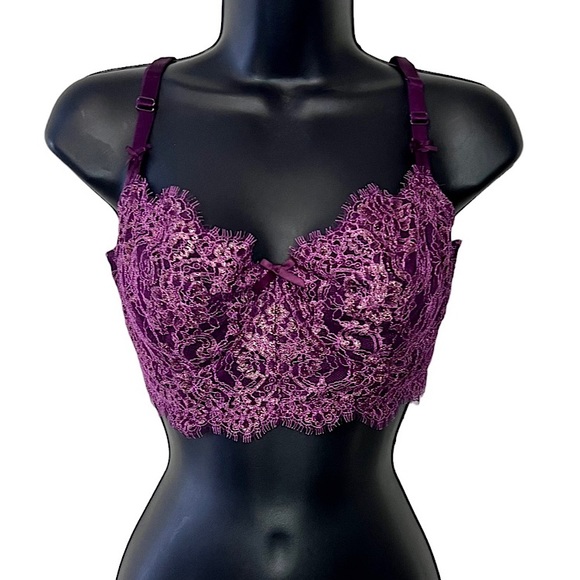 Victoria's Secret Other - Victoria’s Secret Sparkly Bustier Bra Top Size 34D